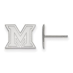 10k White Gold Miami Univ. XS (Tiny) Post Earrings